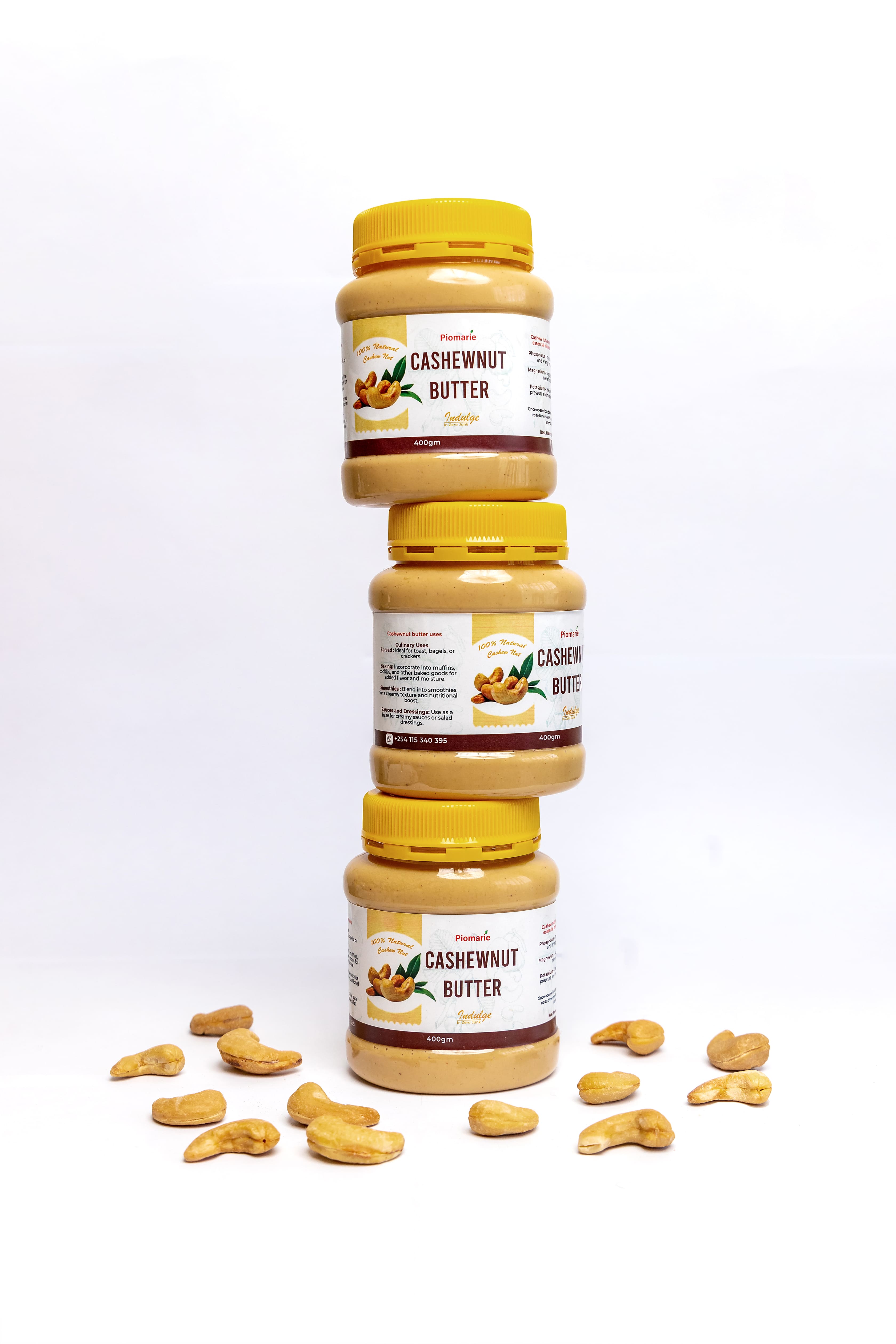 Piomarie Cashew Nut butter - Product Shoot